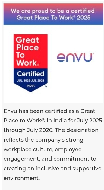 Envu India: Great Place to Work Certification and CX Excellence