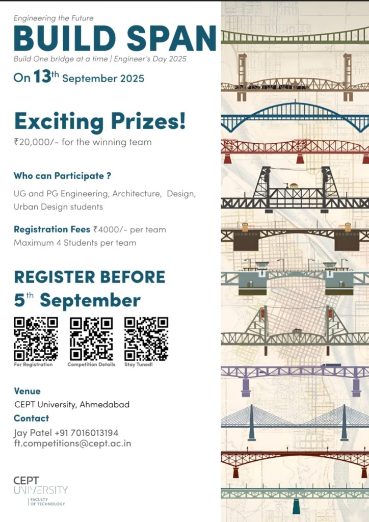 BUILDSPAN 2025: CEPT University's Bridge Design Competition Inspires Future Engineers