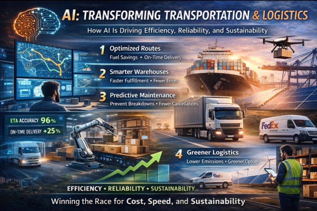 Transportation and Logistics: Practical Ways AI Is Improving Efficiency and Customer Experience